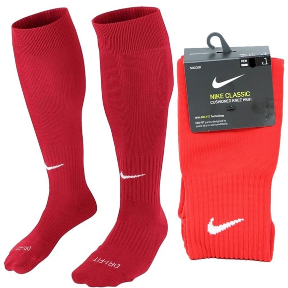 Nike Underwear & Socks New Nike Classic Knee High Dri Fit Soccer Socks Red Over Calf Poshmark